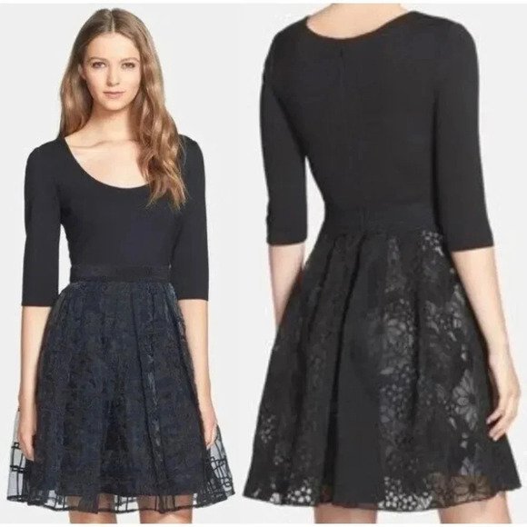 Plenty by Tracy Reese Dresses & Skirts - Plenty By Tracy Reece Anthropologie Black Eliza Fit & Flare Dress Size 12